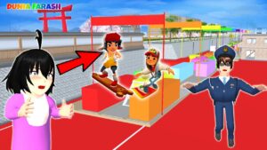 Yuta Mio Dan Baby Celine Lomba Subway Surfers dikejar Polisi Dunia Lain || Sakura School