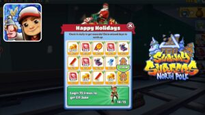 Merry Christmas! Login 15 Times to get Elf Jake On Subway Surfers North Pole 2023