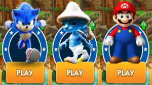 Movie Sonic vs Smurf Cat Run vs Super Mario Subway Surfers vs All Bosses Zazz Eggman - Sonic Dash