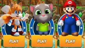 Movie Tails vs Talking Tom Gold Run vs Super Mario Subway Surfers vs All Bosses Zazz Eggman