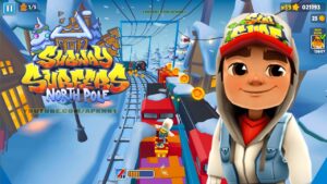 SUBWAY SURFERS GAMEPLAY PC HD 2023 - NORTH POLE - JAKE JINGLES BOARD