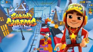 SUBWAY SURFERS GAMEPLAY PC HD 2023 - NORTH POLE - JAKE STAR OUTFIT GINGER BOOM BOARD