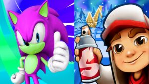 Sonic Dash - Classic Sonic VS Subway Surfers - Tricky | Double iOS Android Gameplay