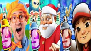 Subway Surfers North Pole 2023 Elf Tricky vs Santa Claus vs Blippi Blippi Gameplay HD