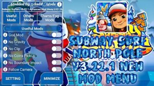 Subway Surfers North Pole V3.22.1 Mod Menu [Everything Unlocked, Time Scale, No Clip, God Mod]