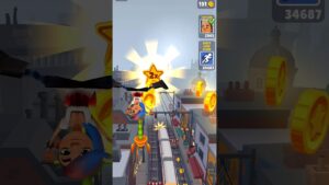 🤣 Subway surfers 💞 Flying with a Rocket 🤩🔥🔥 #subwaysurfers #subwaysurfers2023 #gamecity #short