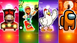 CHOO CHOO CHARLIE vs SUBWAY SURFERS vs CHICKEN DANCE vs AMONG
