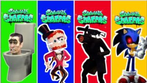 SUBWAY SURFERS - Skibidi Toilet vs Caine Amazing Digital Circus vs Camera Woman vs Sonic.exe #2