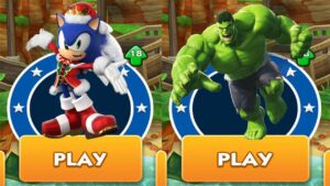 Snowdrift Sonic vs Hulk from Subway Surfers All Stars vs All Bosses Zazz Eggman - Sonic Dash