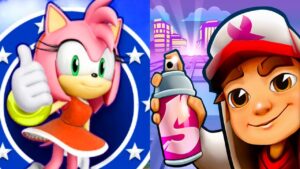 Sonic Dash - Amy VS Subway Surfers - Prince K Jag Outfit | Double iOS Android Gameplay