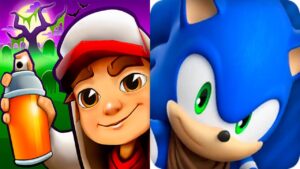 Sonic Dash - Badtz Maru VS Subway Surfers - Mike Howl Outfit | Double iOS Android Gameplay