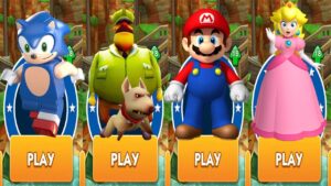 Sonic Dash - Lego Sonic vs Guard Subway Surfers vs Super Mario & his Princess Peach Subway Surfers