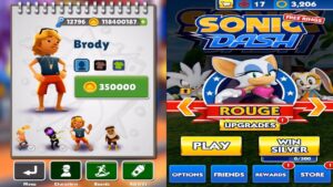 Sonic Dash - Rouge VS Subway Surfers - Brody | Double iOS Android Gameplay