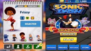 Sonic Dash - Shadow VS Subway Surfers - Frizzy | Double iOS Android Gameplay
