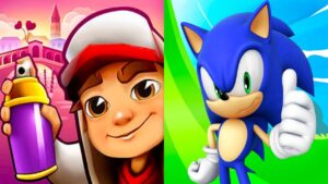 Sonic Dash - Tails VS Subway Surfers - Yutani | Double iOS Android Gameplay