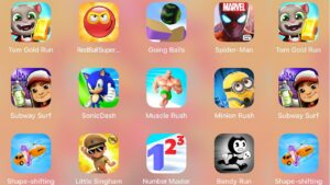 Sonic Dash,Tom Gold Run,Spiderman Unlimited,Subway Surf,Shape Shifting,Minion Rush,Bendy Run......