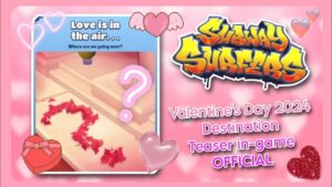Subway Surfers Valentine's Day 2024 Destination Teaser in-game - OFFICIAL