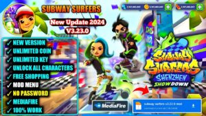 Update!! Subway Surfers Mod Apk 3.23.0 Latest Version 2024 - Unlimited Money & Unlock All Characters