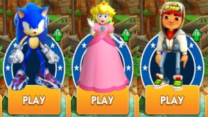 Boscage Maze Sonic vs Princess Peach Subway Surfers vs Jake from Subway Surfers Love Odyssey Update