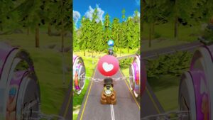 Gummy Bear & Subway Surfers & Huggy Wuggy & Cars 2 Bollard Barbie & Chain Crush in Skibidi Toilets