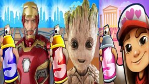 Subway Surfers Greece 2024 Jake Star Outfit vs Iron Man vs Groot Gameplay HD