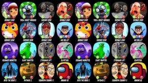 Subway Surfers, Troll Quest Horror, Granny Chapter Two, Mr Meat 2, Punch Bob, Spider Fighter 2...