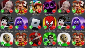 Granny House,Dark Riddle 2,Subway Surf,Poppy Playtime Chapter 3,Meme Face Hide And Seek,Roblox