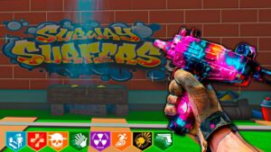 SUBWAY SURFERS EN COD ZOMBIES POTENCIADORES RANDOM Y MONEDAS