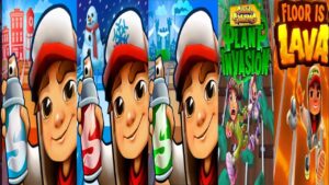 SUBWAY SURFERS SUBWAY CITY VS SUBWAY CITY XMAS VS FANTASY FEST VS PLANT INVASION VS FLOOR IS LAVA
