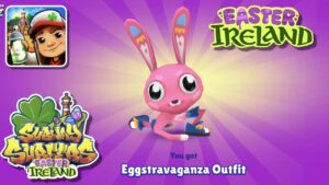 Season Hunt Reward and Mystery Hurdles Subway Surfers Ireland 2024 - Bunny Eggstravaganza Outfit