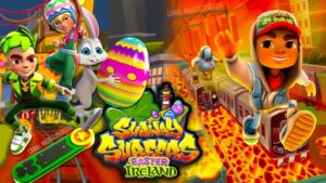 Subway Surfers Irlanda de Páscoa com Chão é Lava