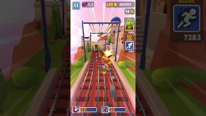 Subway surfers running on trains #viral #trending #shorts