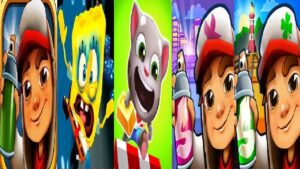 Talking Tom Gold Run old version VS Subway Surfers old VS Easter Ireland VS SPONGEBOB ON THE RUN