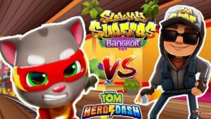 Talking Tom Hero Dush X Subway Surfers Speedrun Live Android Gameplay