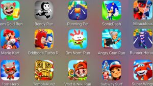 Tom Hero,Subway Surf,Sonic Dash,Runner Heroes,Miraculous Lady,Super Wings,Vlad & Niki,Temple Run 2