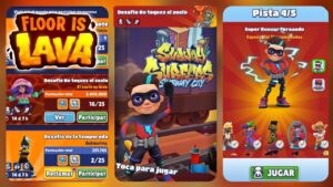 EXTREME SUBWAY SURFERS CHALLENGE: RUNNING ON LAVA WITH SUPER RUNNER FERNANDO