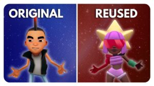 Reused Animation Characters in Subway Surfers