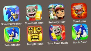 Sonic Prime Dash (iOS, Android) Tom Gold Run,Subway Surfers,SonicDash+,Temple Run +,Talking Tom Gold