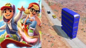 Subway Surfers  || Car BeamNG Monster Very Fast Bus Crash fun || Android Play || Mobile Pc Play