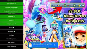 Subway Surfers Mod Apk 3.28.0 New 2024 - Mod Menu, Unlimited Money & Unlock All Character