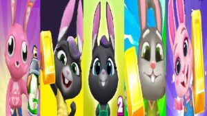 Subway Surfers VS TALKING TOM GOLD RUN 1 VS 2 Running Pet: Dec Rooms Run Ninja Run! Becca TOM RABBIT