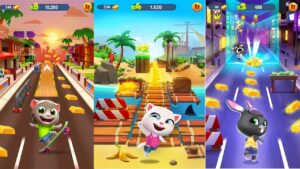 subway surfers Game || Android game Play || mobile play cat run || Tom Run 2 in one