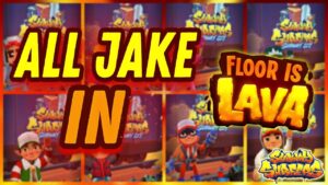 EVERY JAKE IN "THE FLOOR IS LAVA" CHALLENGE! SUBWAY SURFERS