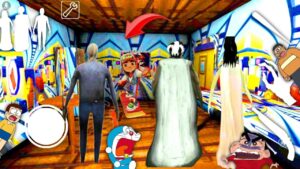 Granny, Grandpa Aur Slendrina Banke Kiya Subway Surfers Granny Escape With Doraemon Nobita Gian