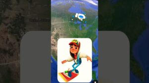 I find Subway surfers statue in real life Google Earth Google map#universala23