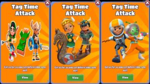SUBWAY SURFERS TAG TIME ATTACK FANTASY FEST VS SUPER RUNNER CITY VS HOUSTON