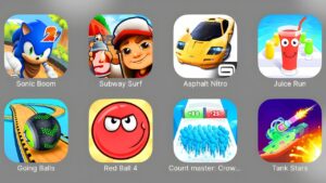 Sonic Dash,Subway Surfers,Asphalt Nitro,Juice Run,Going Balls,Red Ball 4,Count Masters,Tank Stars