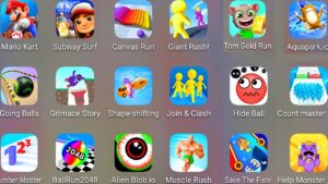 Subway Surf,Count Master 3D,Alien Blob io,Going Balls,Grimace Story,Number Master,Mario Kart......