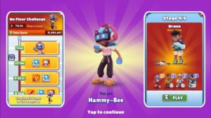 Subway Surfers Classic Hammy -Bee Floor is Lava No Floor Challenge in Subway Surfers Classic 2024