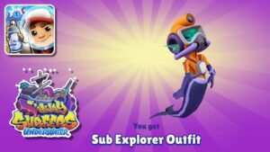 Subway Surfers Underwater 2024 Season Hunt Reward - Koral Sub Explorer Outfit